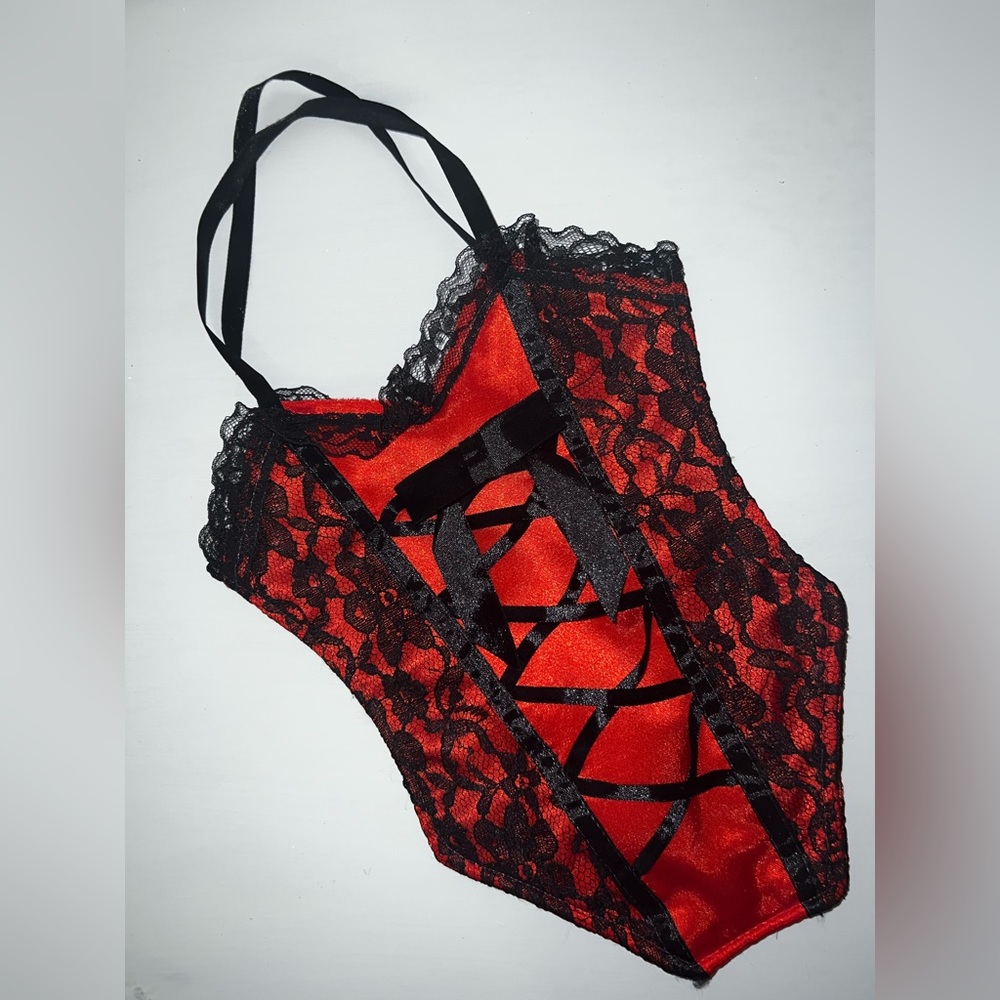 Lace corset bag/ tote / Halloween trick or treat bag